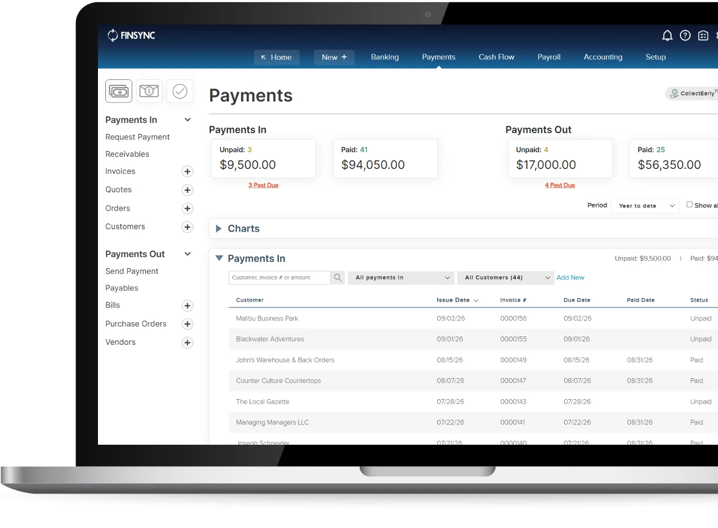 Get paid faster. Pay bills easier.