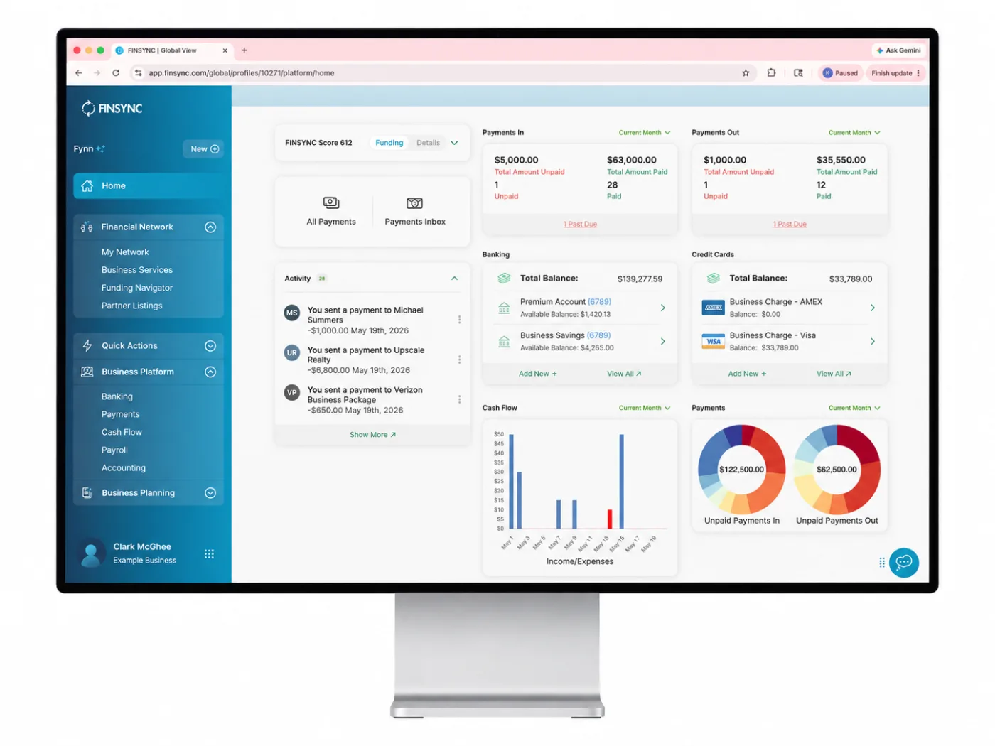 FINSYNC accounting dashboard