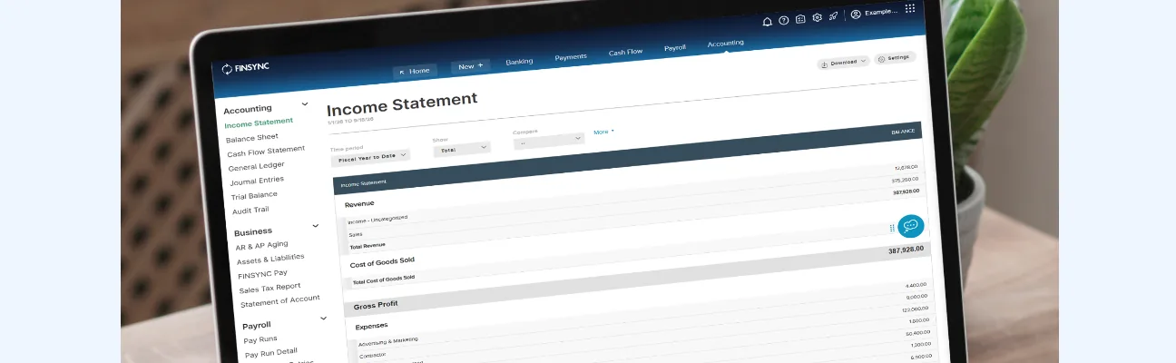 A FINSYNC accounting view.