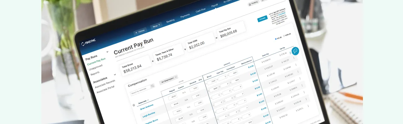 A FINSYNC payroll run.