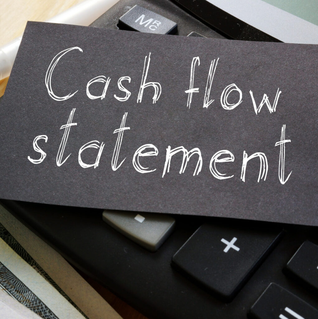 cash flow statement sign
