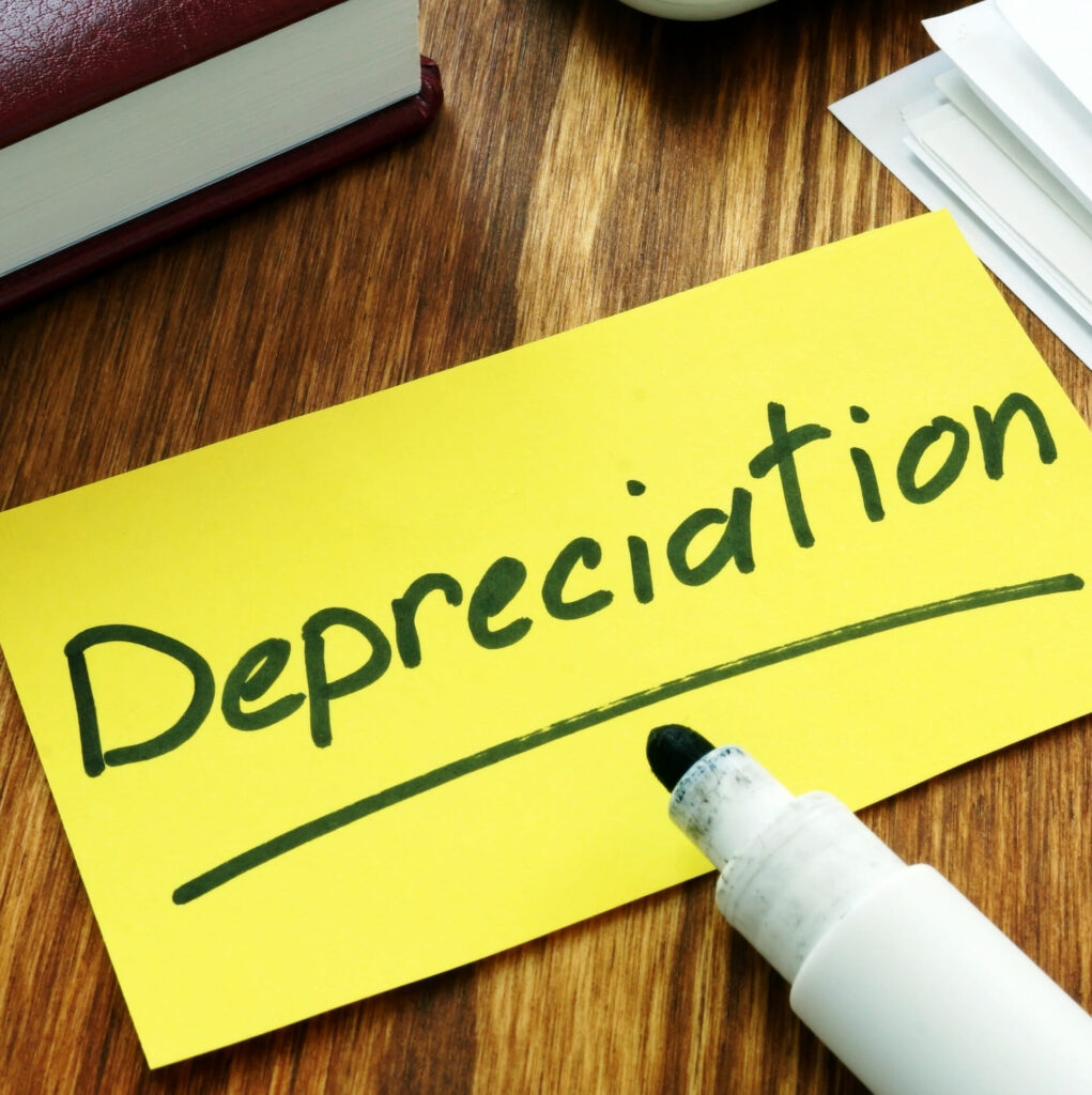 Depreciation on a sticky note