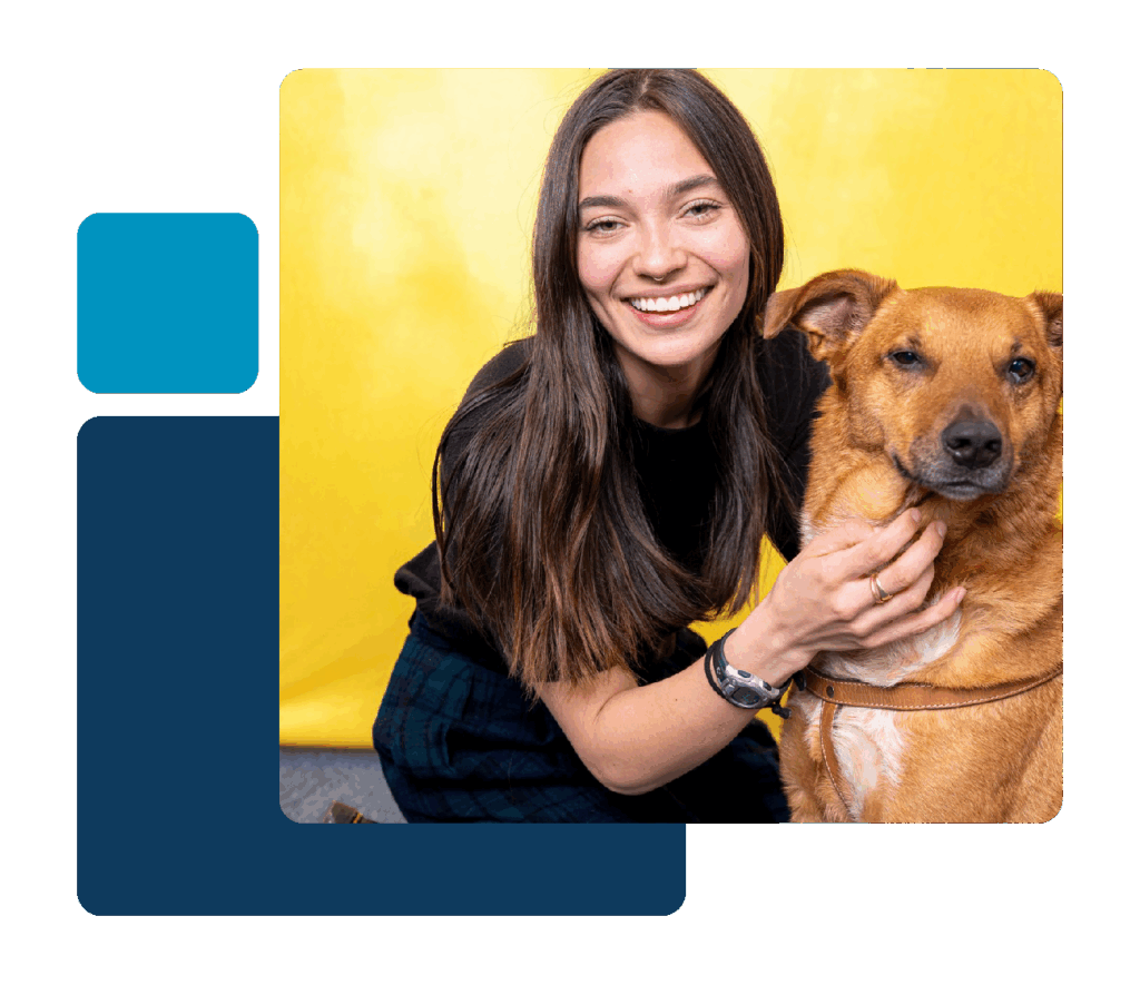 Mackenzie Brown and her dog