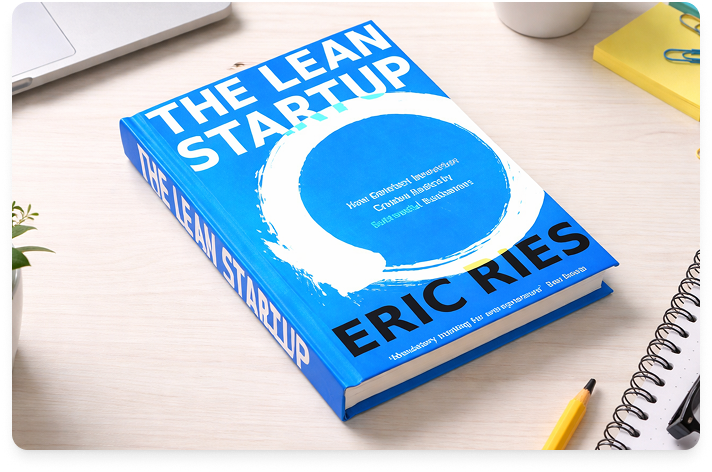Image of the book The Lean Startup on a desk